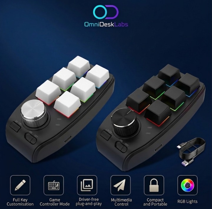 OmniKey™ Pro - RGB Mechanical Macro Pad with Control Knob