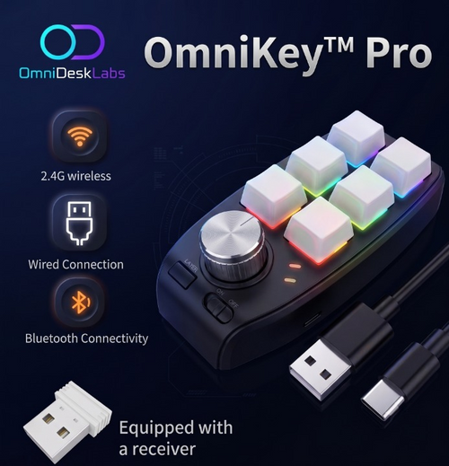 OmniKey™ Pro - RGB Mechanical Macro Pad with Control Knob