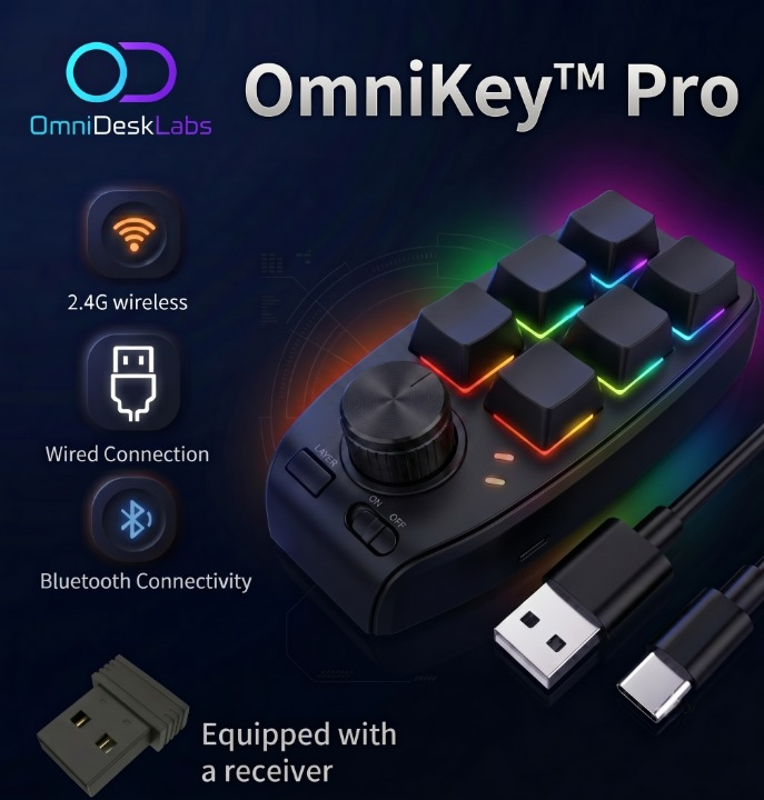 OmniKey™ Pro - RGB Mechanical Macro Pad with Control Knob